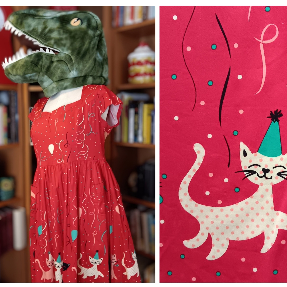 "Kitten Freedom Party" Midi Dress By Dancng Days Banned Apparel From Modcloth